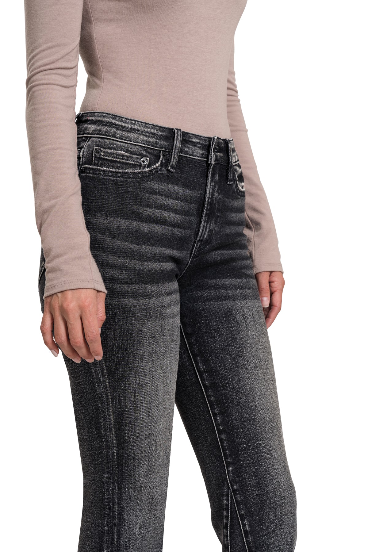 Ava Mid Rise Panel Denim