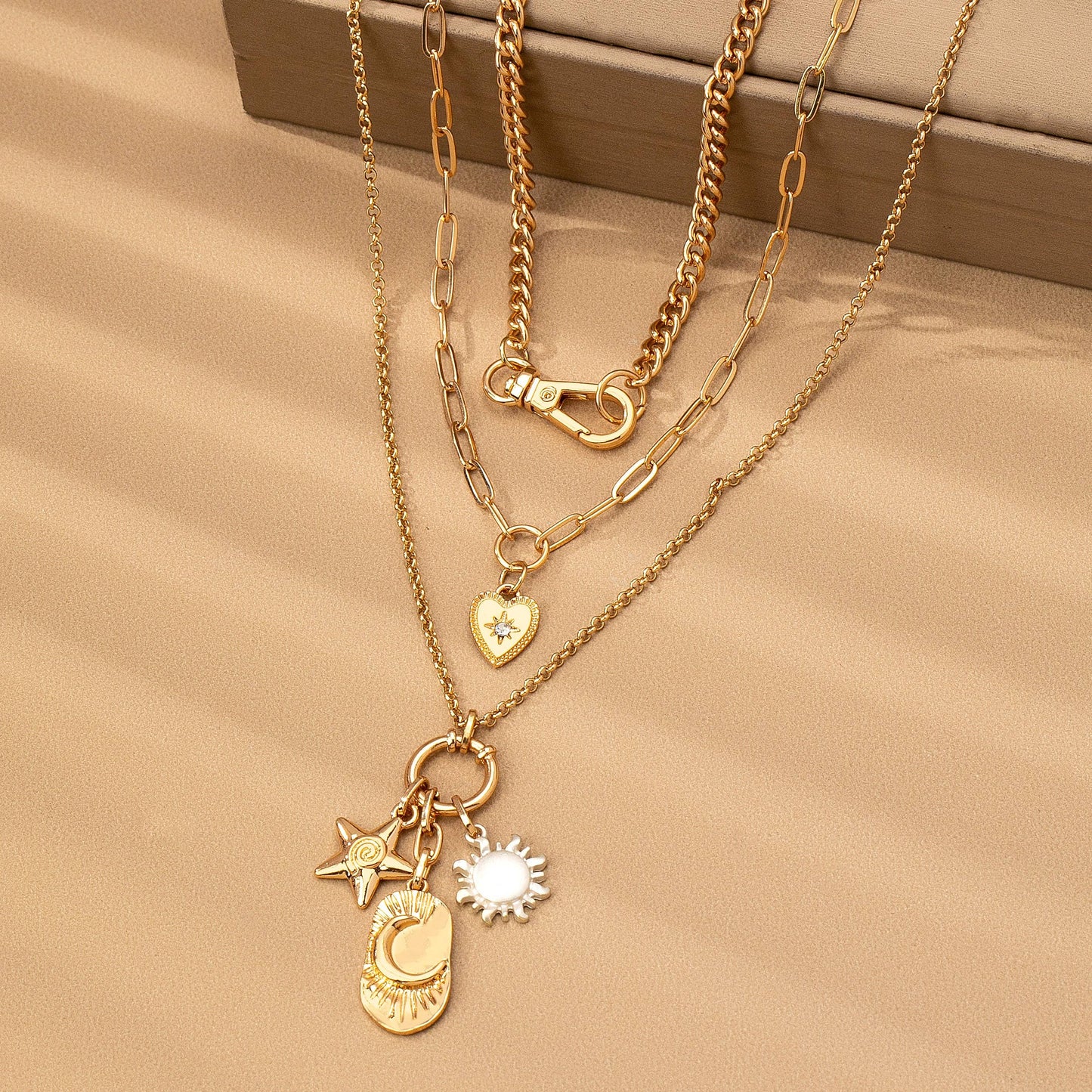 CELESTIAL STAR MOON NECKLACE