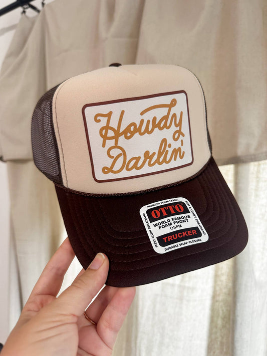 Howdy Darlin' Trucker Hat : Brown