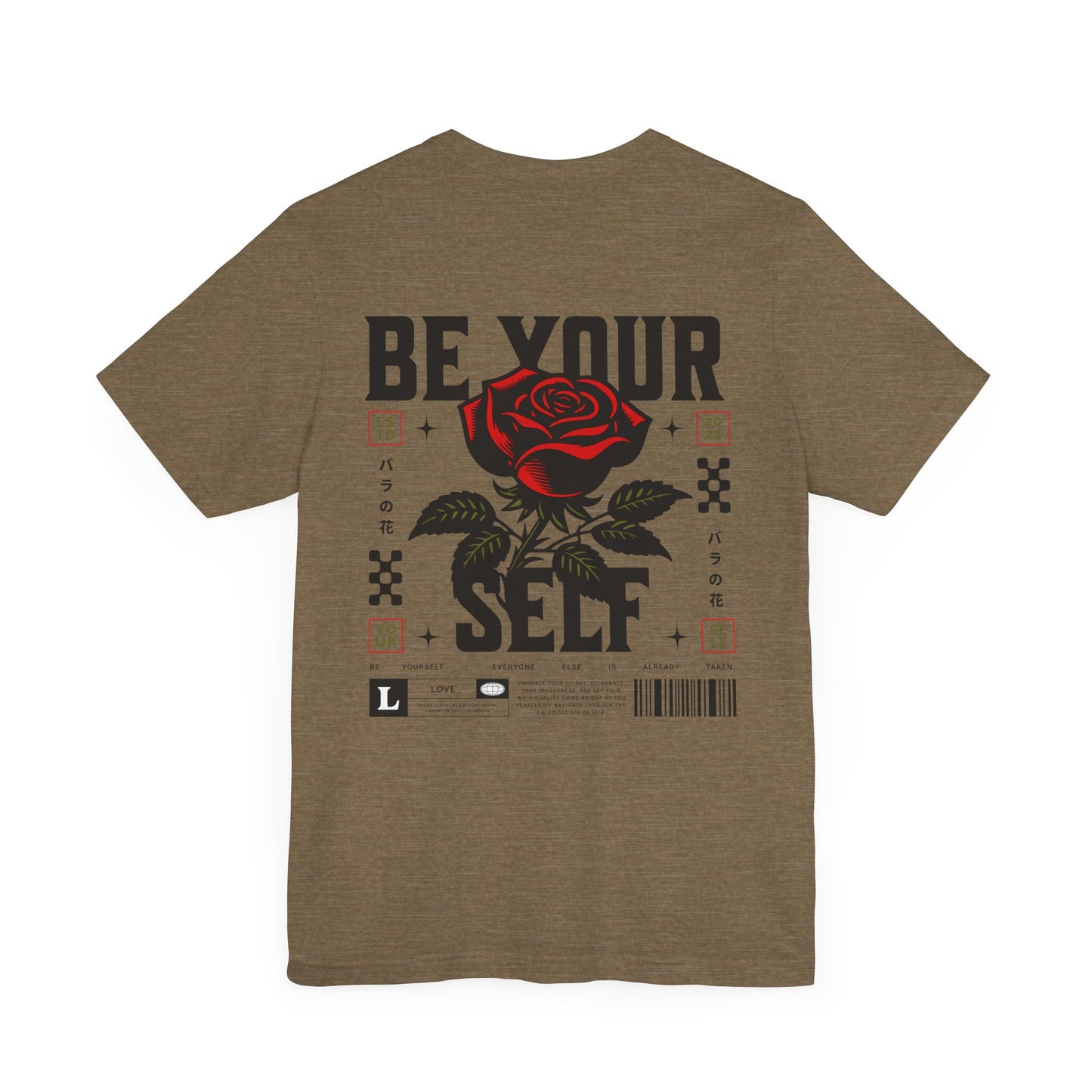 Be Yourself Short Sleeve Graphic Tee - Men and Woman - T-Shirt - Floral