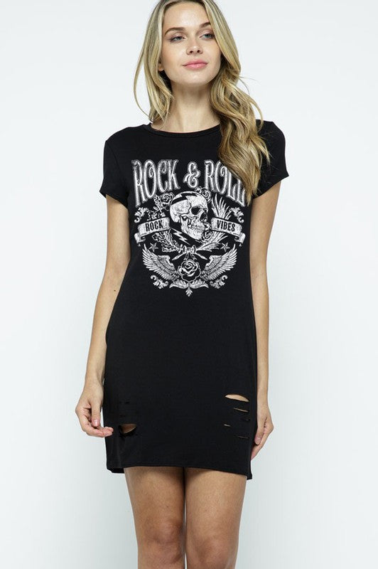 Rock N Roll Cutout Dress