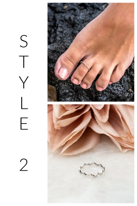 Sterling Silver Toe Rings (adjustable)