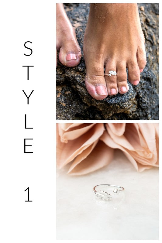 Sterling Silver Toe Rings (adjustable)