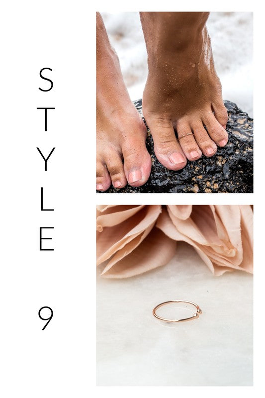 Sterling Silver Toe Rings (adjustable)