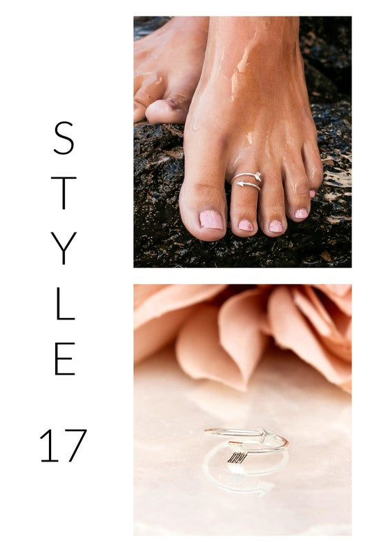 Sterling Silver Toe Rings (adjustable)