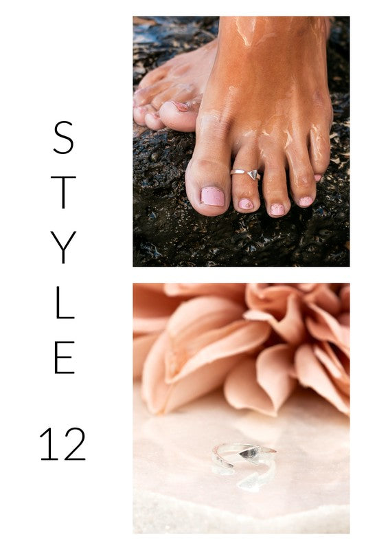 Sterling Silver Toe Rings (adjustable)