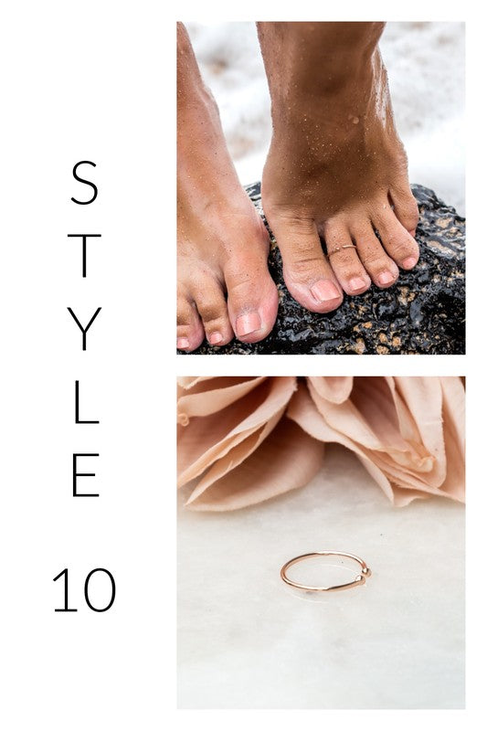 Sterling Silver Toe Rings (adjustable)