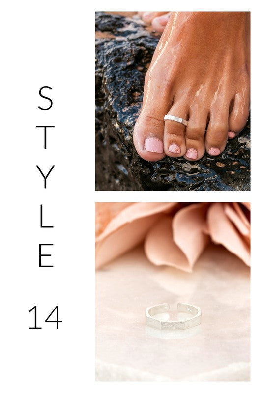 Sterling Silver Toe Rings (adjustable)