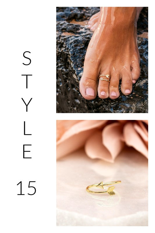 Sterling Silver Toe Rings (adjustable)