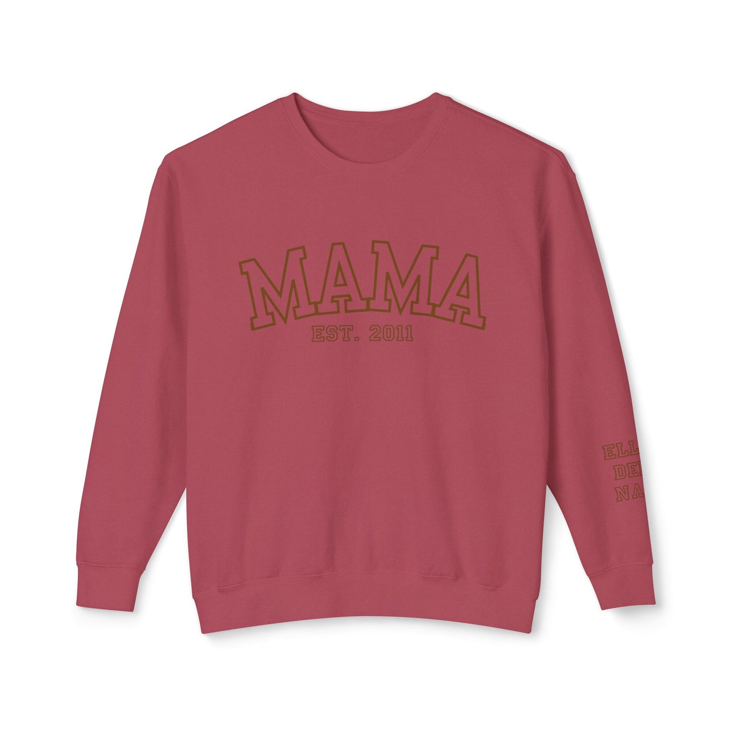 Custom MAMA Sweatshirt with kids name on Sleeve