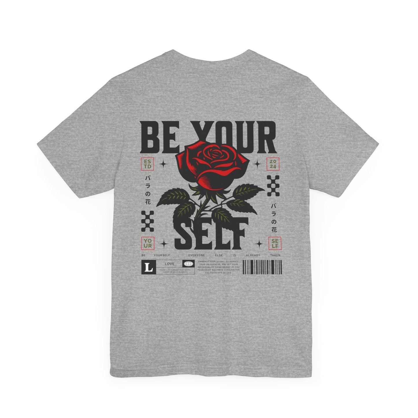 Be Yourself Short Sleeve Graphic Tee - Men and Woman - T-Shirt - Floral