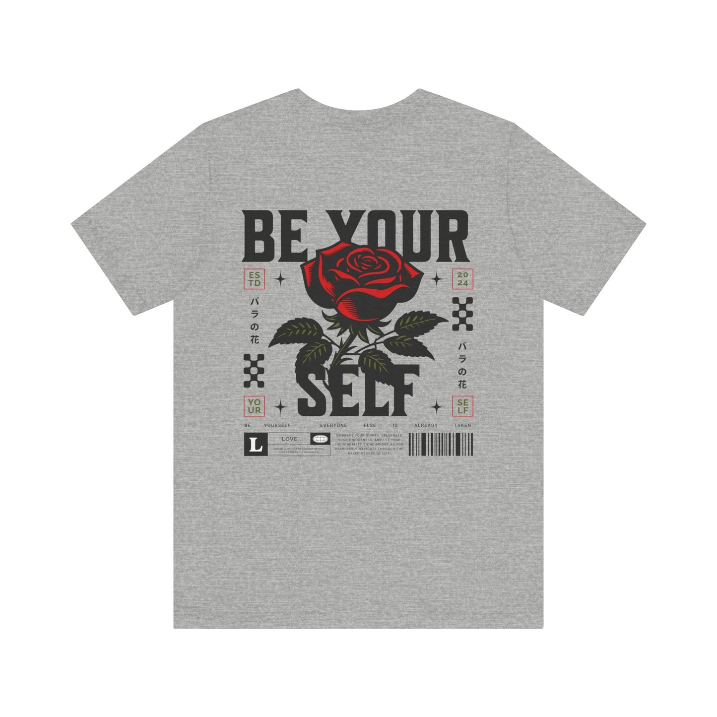 Be Yourself Short Sleeve Graphic Tee - Men and Woman - T-Shirt - Floral