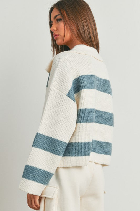 Preppy Striped Sweater