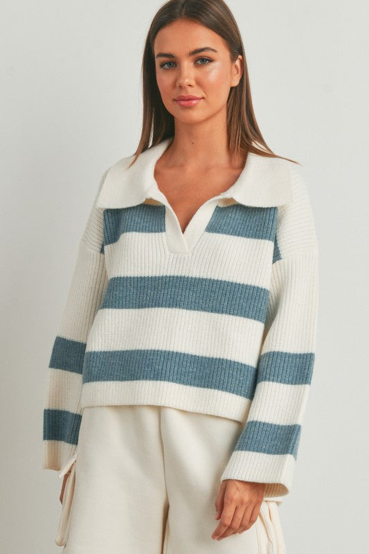 Preppy Striped Sweater