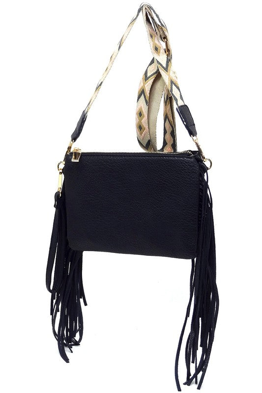 Aztec Guitar Strap Fringe Clutch