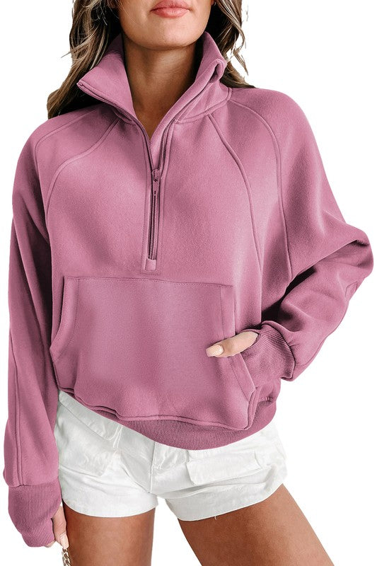 Ruby Ribbed Sweatshirt