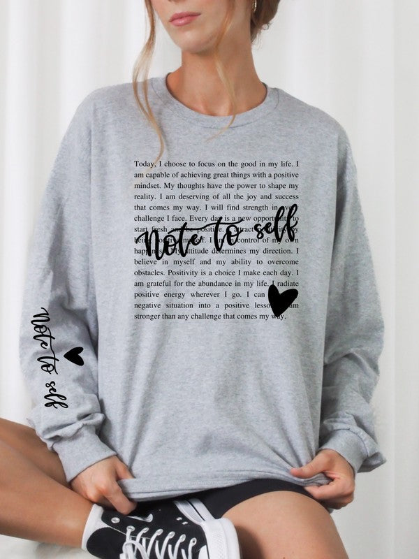 Note to Self Crew Sweatshirt