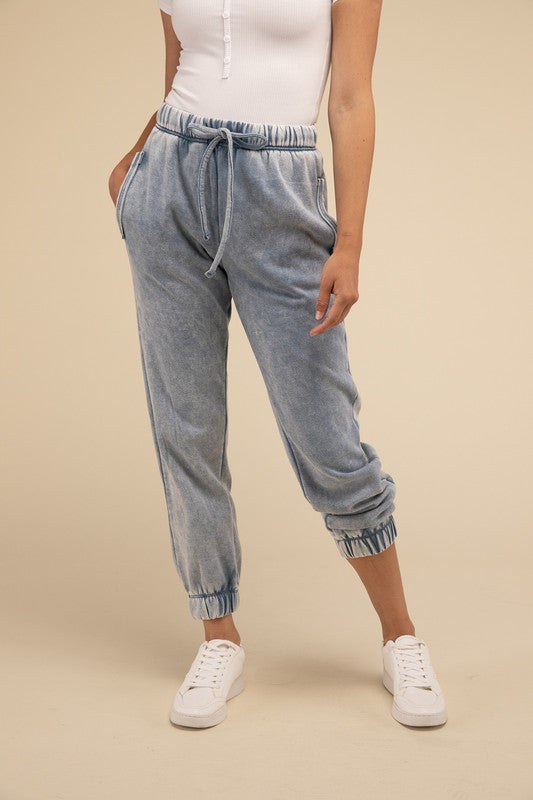 Cozy Comfy Acid washed Sweatpants