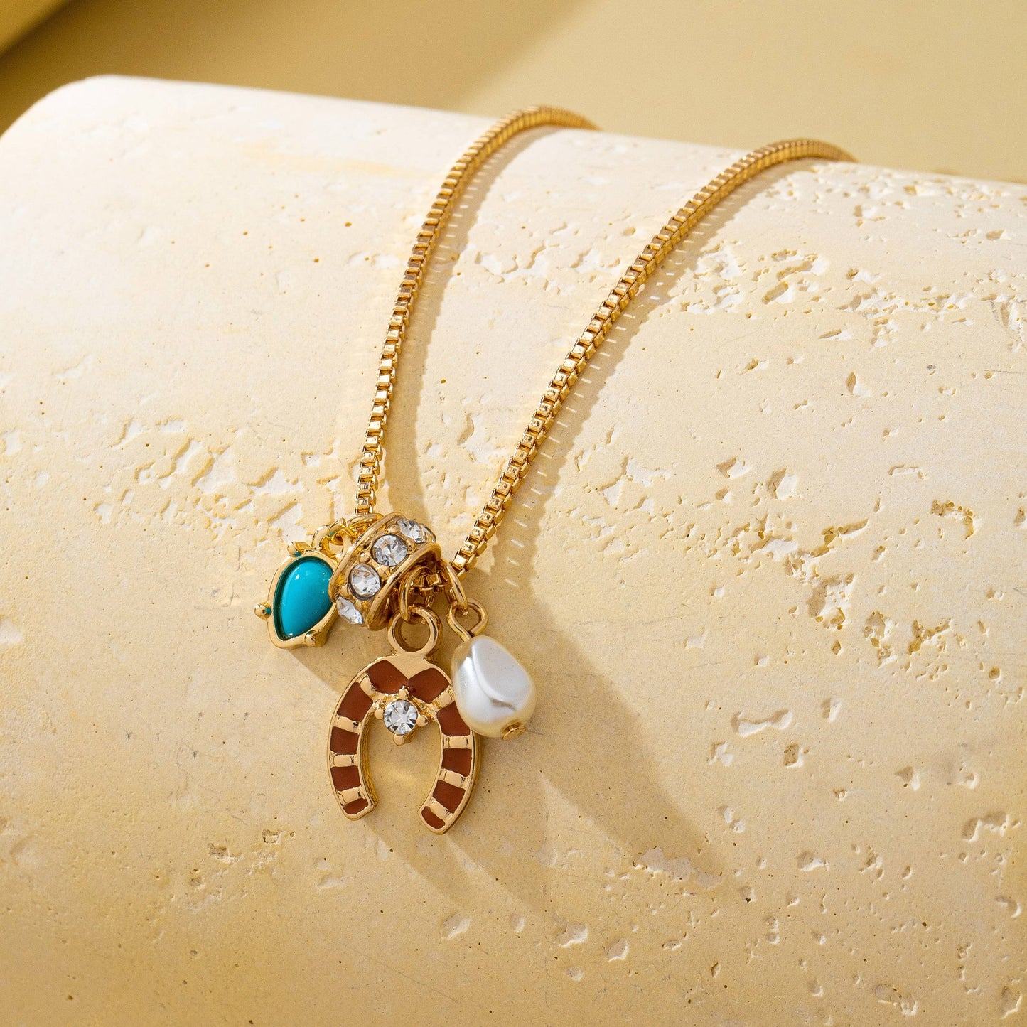 Southwest Horseshoe & Turquoise Necklace