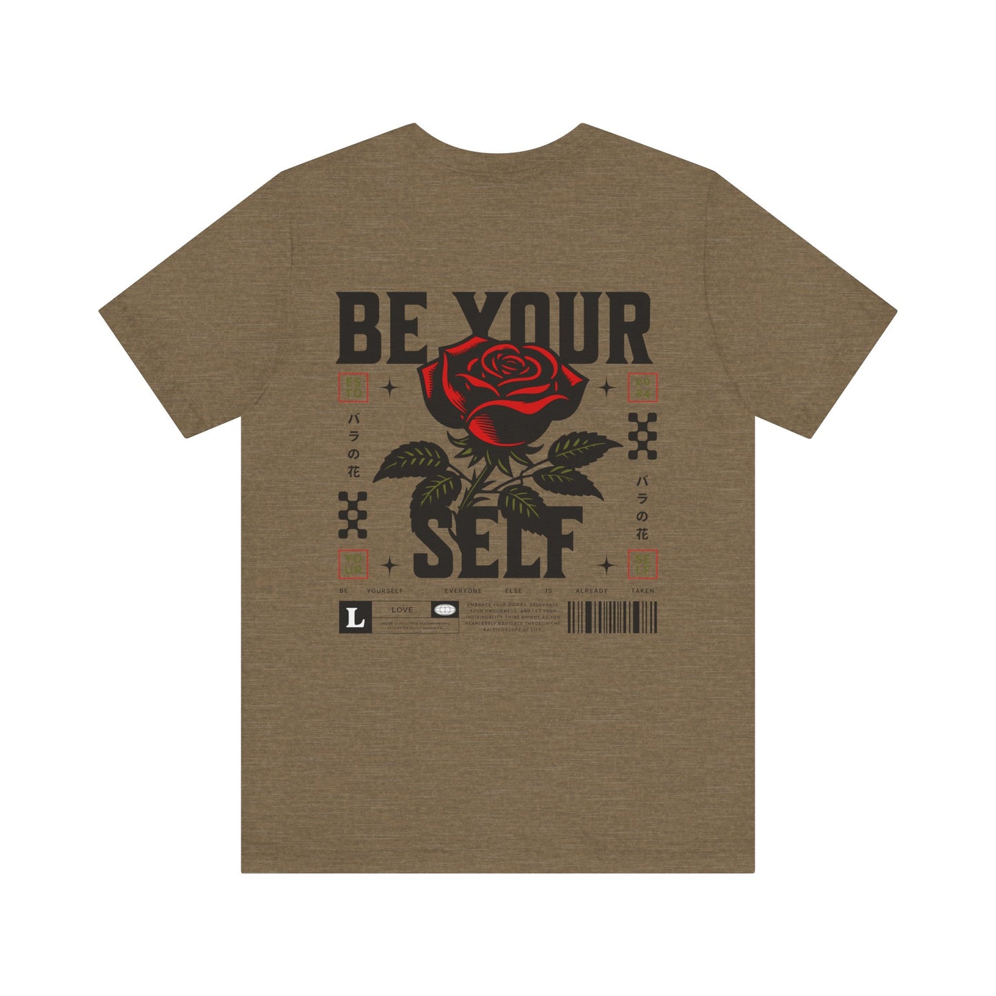 Be Yourself Short Sleeve Graphic Tee - Men and Woman - T-Shirt - Floral