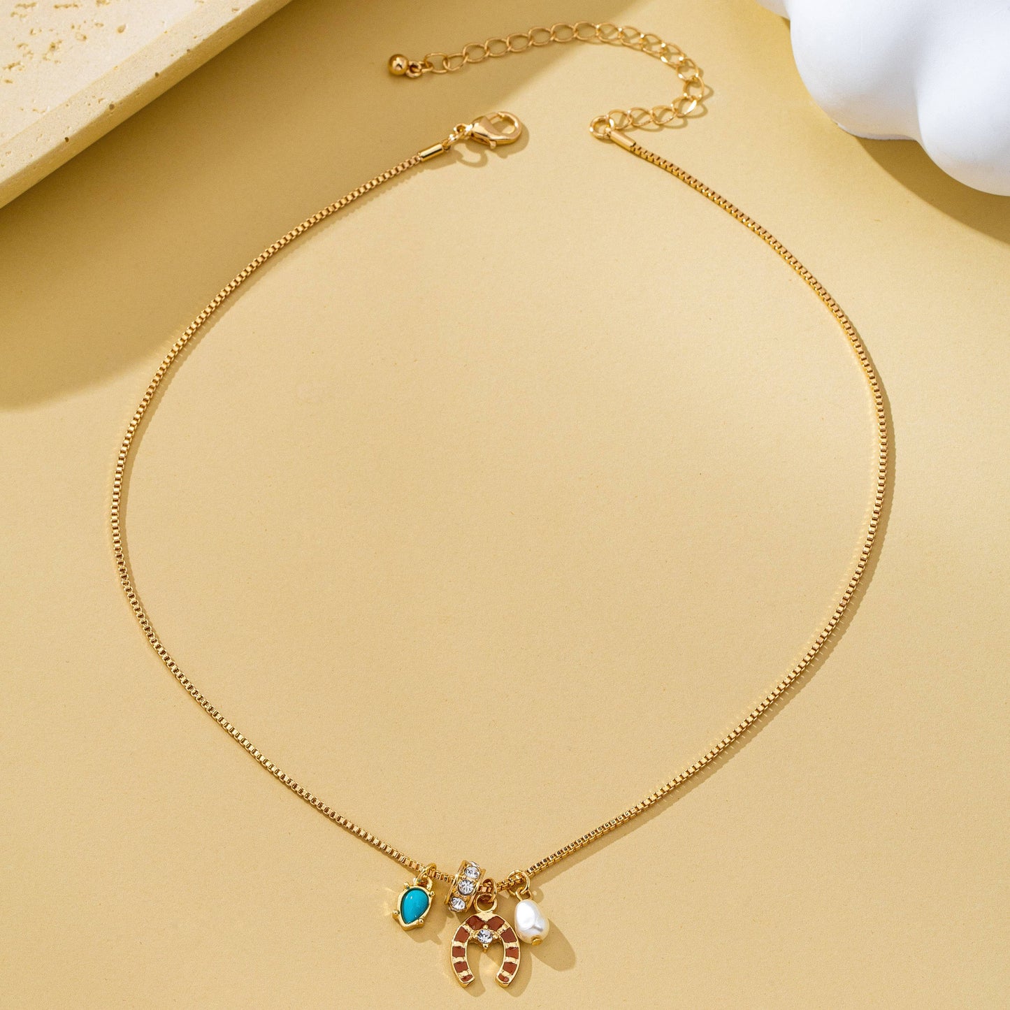 Southwest Horseshoe & Turquoise Necklace
