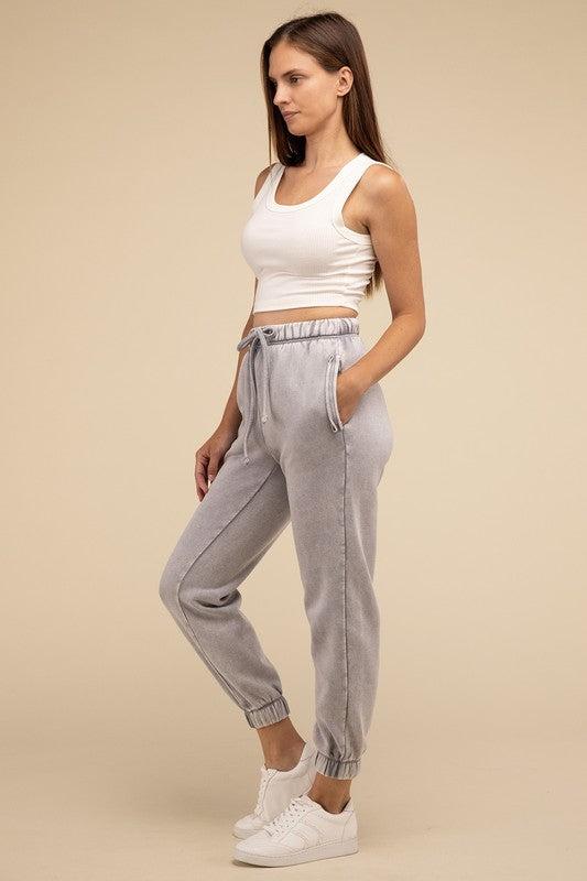 Cozy Comfy Acid washed Sweatpants