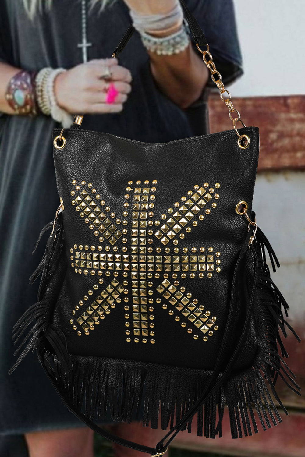 Tiffany Studded Leather Bag