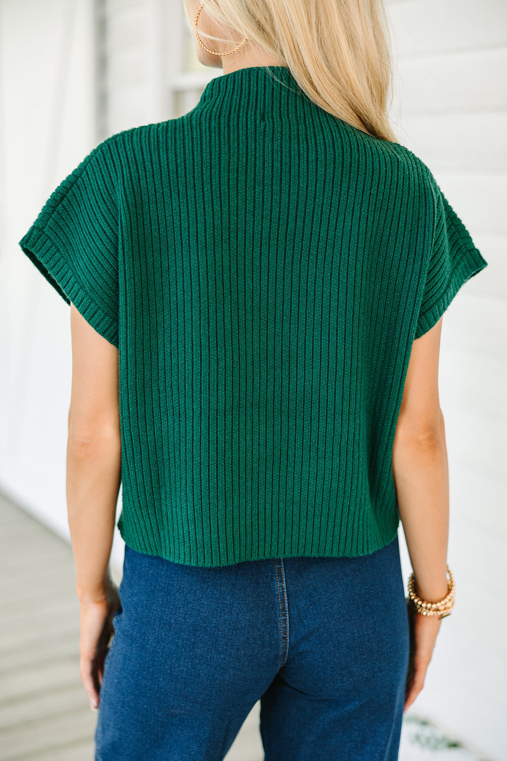 Emerald Patch Pocket Knit Sweater