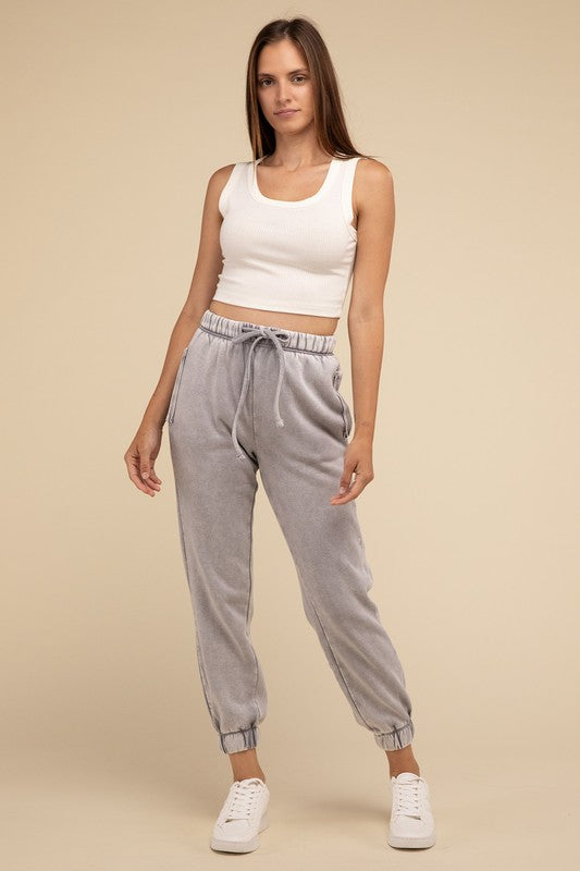 Cozy Comfy Acid washed Sweatpants