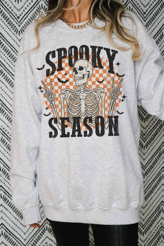 SPOOKY SEASON SKELETON Graphic Sweatshirt