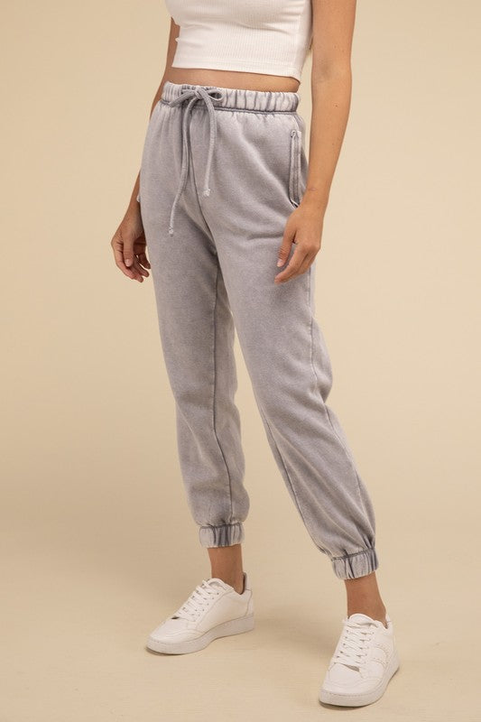 Cozy Comfy Acid washed Sweatpants