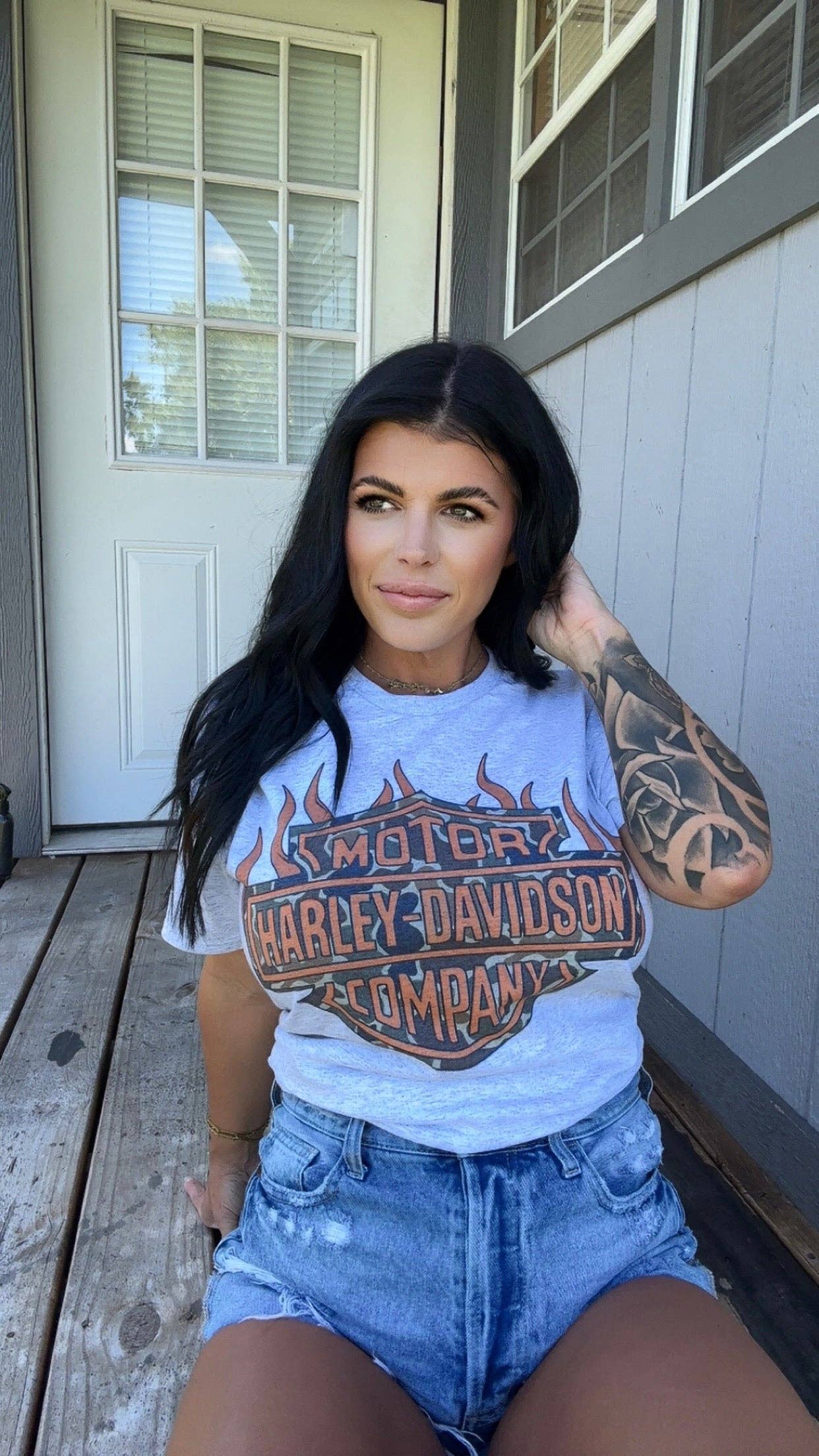 CAMO HD FLAME TEE: SMALL