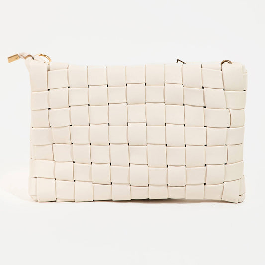 Basket Weave Bone Crossbody bag