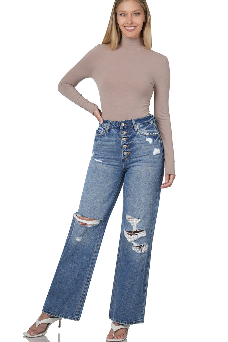 Stacy Super High Rise Wide Leg Denim