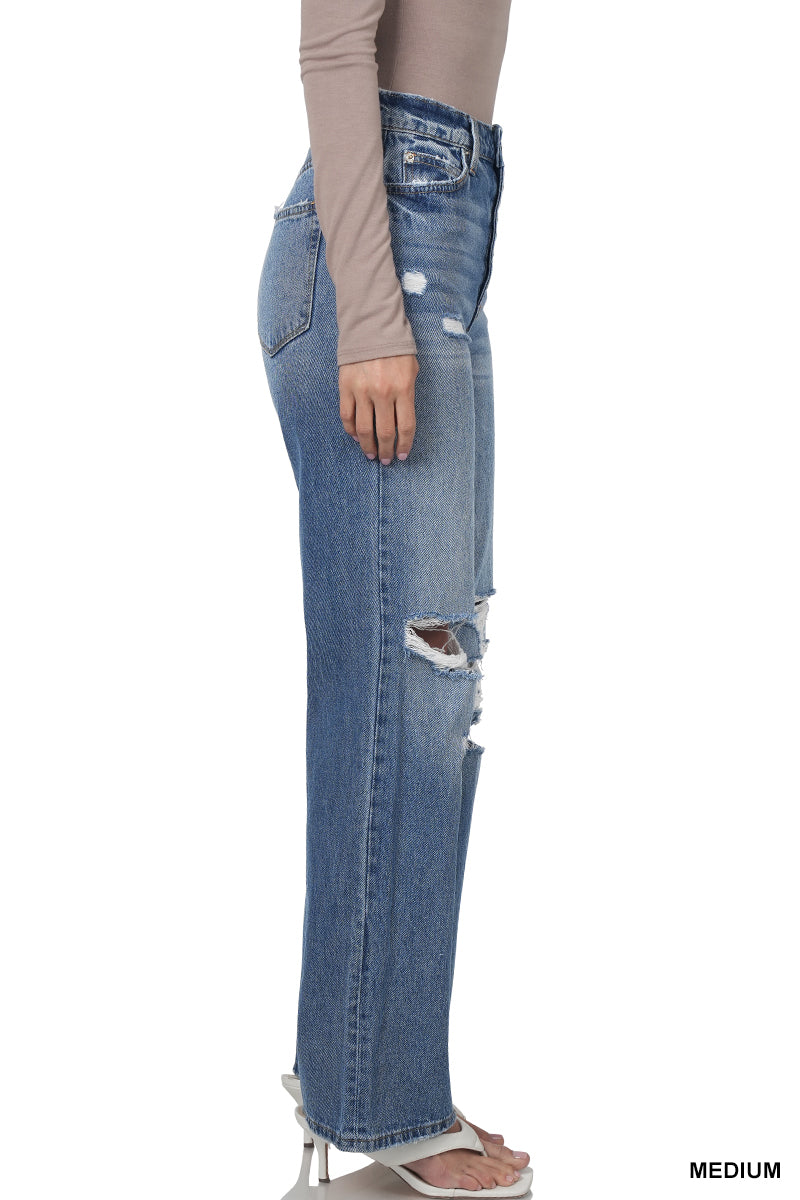 Stacy Super High Rise Wide Leg Denim