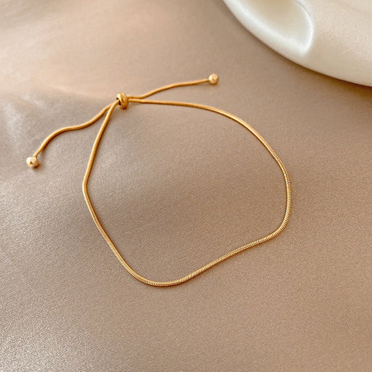 Dainty Adjustable Gold Bracelet