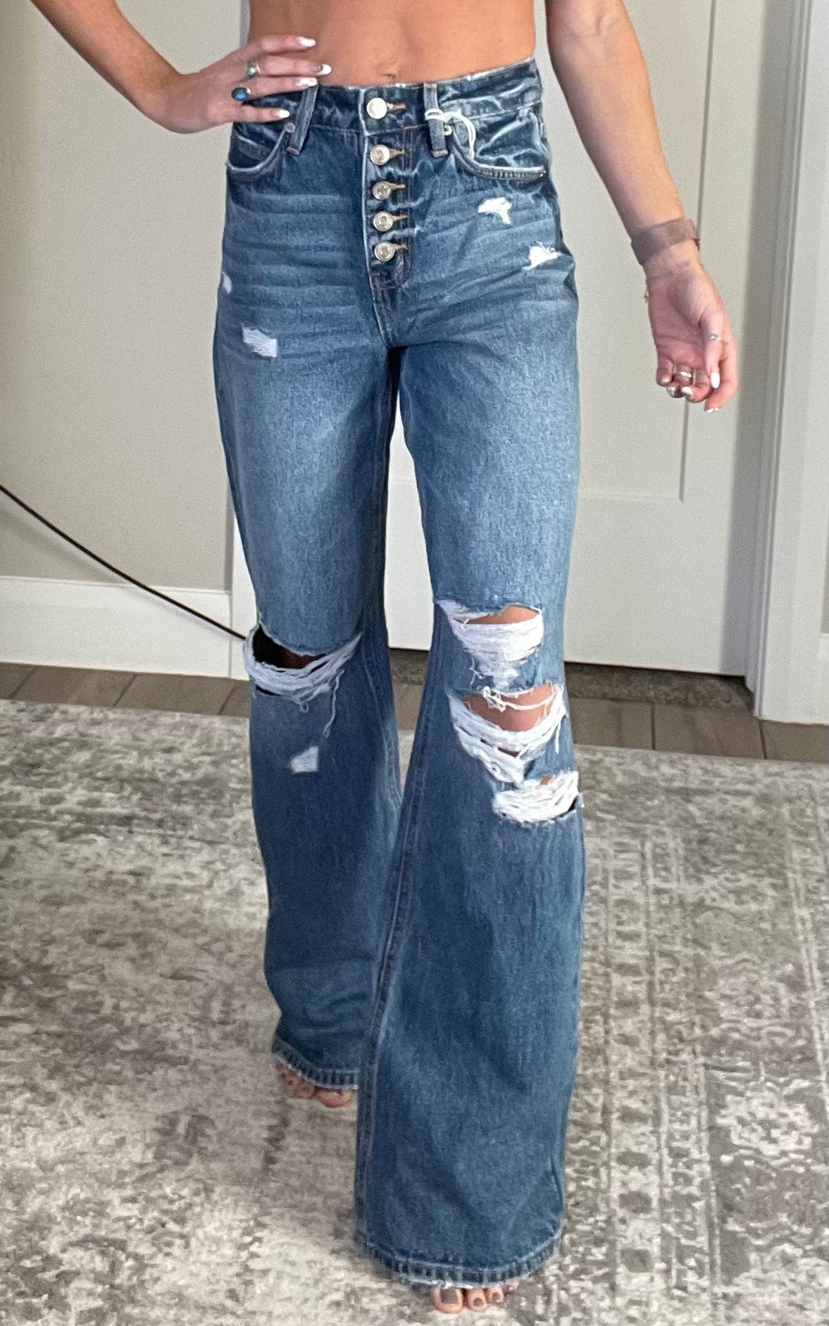 Stacy Super High Rise Wide Leg Denim